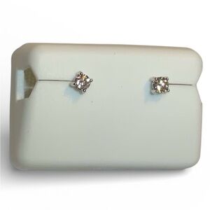 Sterling Silver .25 CTW Moissanite Screwback Earrings